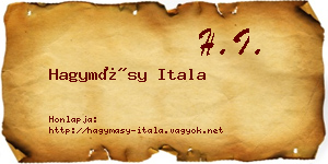 Hagymásy Itala névjegykártya